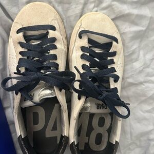 P448 White and Black Sneakers